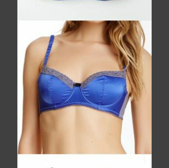 Free People Other - ~Free People~ Intimately gray & blue satin bra